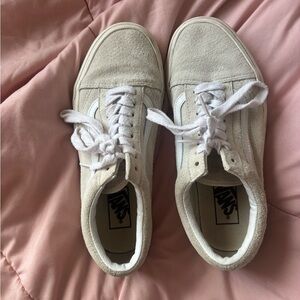 Vans Cream Suede Sneakers